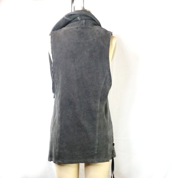 KMRii Rider Vest Long Gray Dystopian Unisex Gilet - Picture 4 of 16